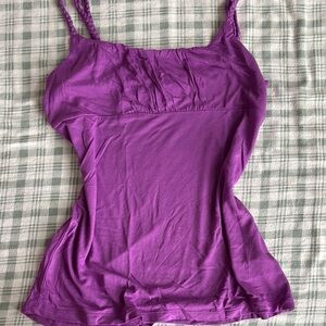 Purple Women's Braided Strap Tank Top